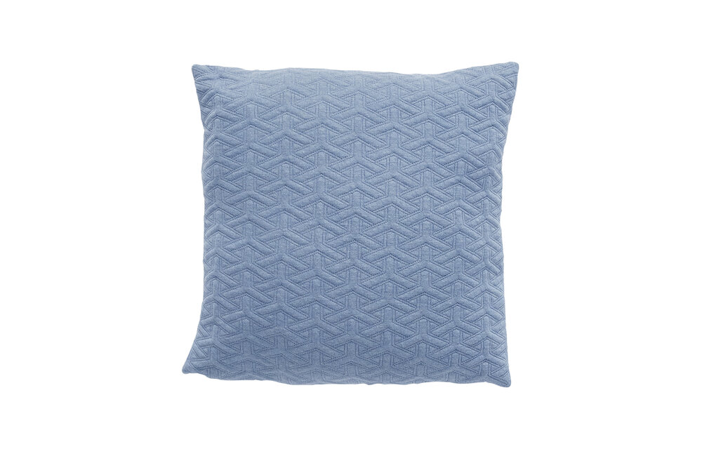 Kussen met patroon / vuller, blauw