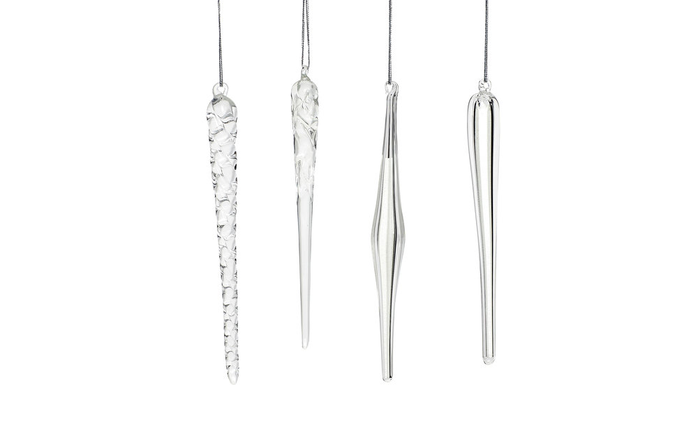 IJspegel, glas, set van 4