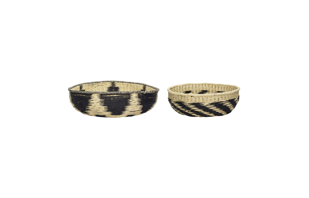 Mand, zwart / natuur, set van 2