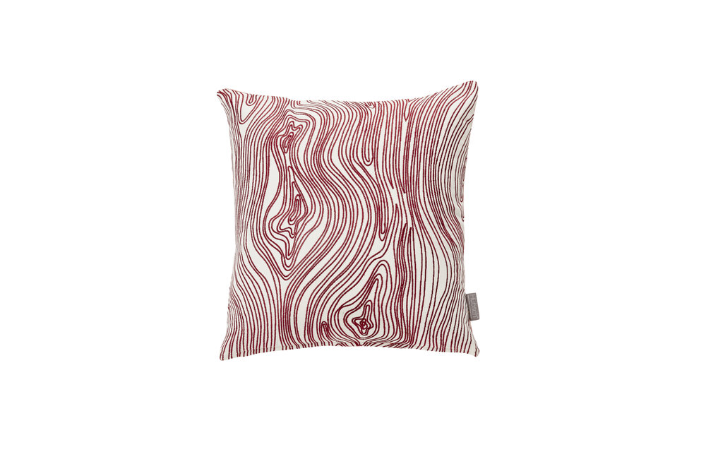 Kussen met vuller, katoen, roze / wit