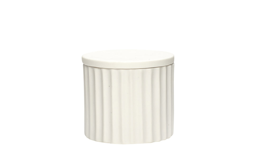 Pot met hermetisch deksel, porselein, wit, groot
