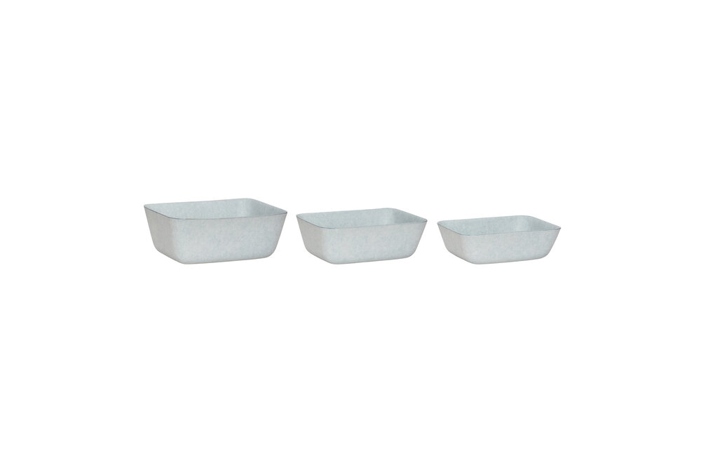 Viltmand, vierkant, mintgroen, set van 3