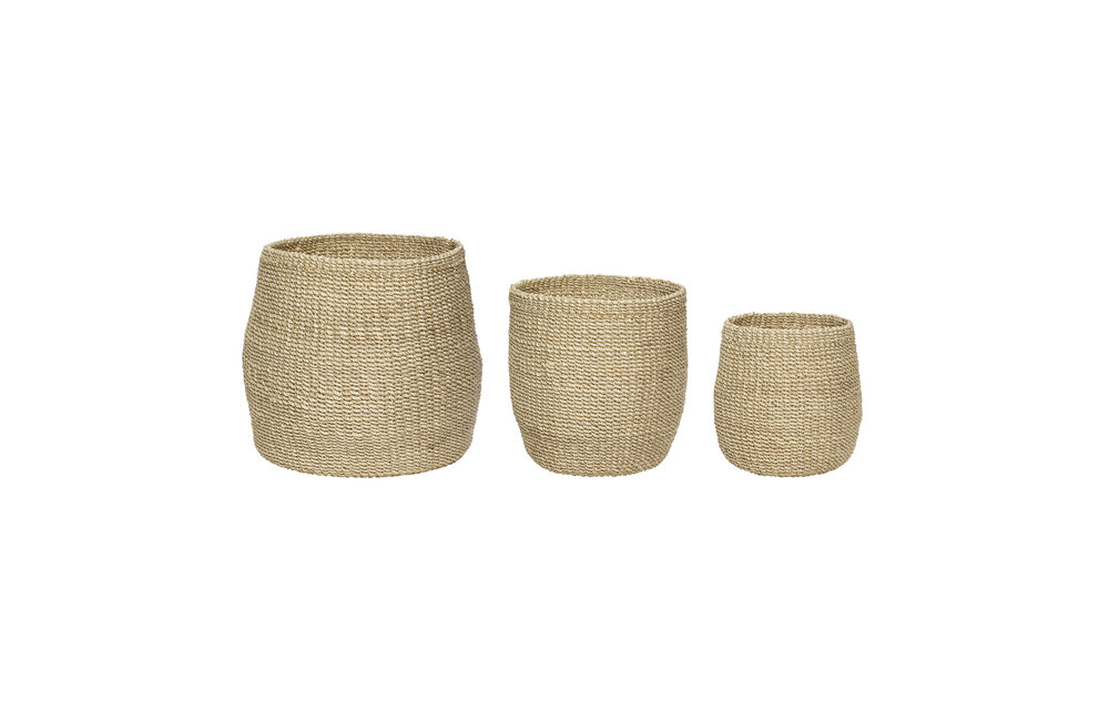 Mand, abaca, natuur, set van 3