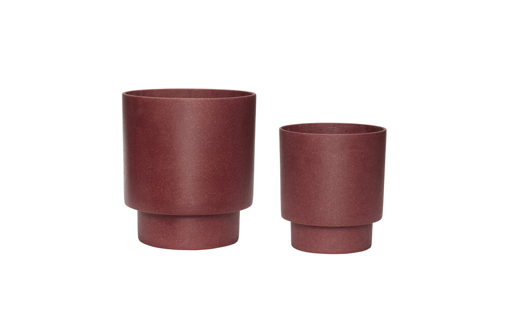 Pot, bordeaux, set van 2