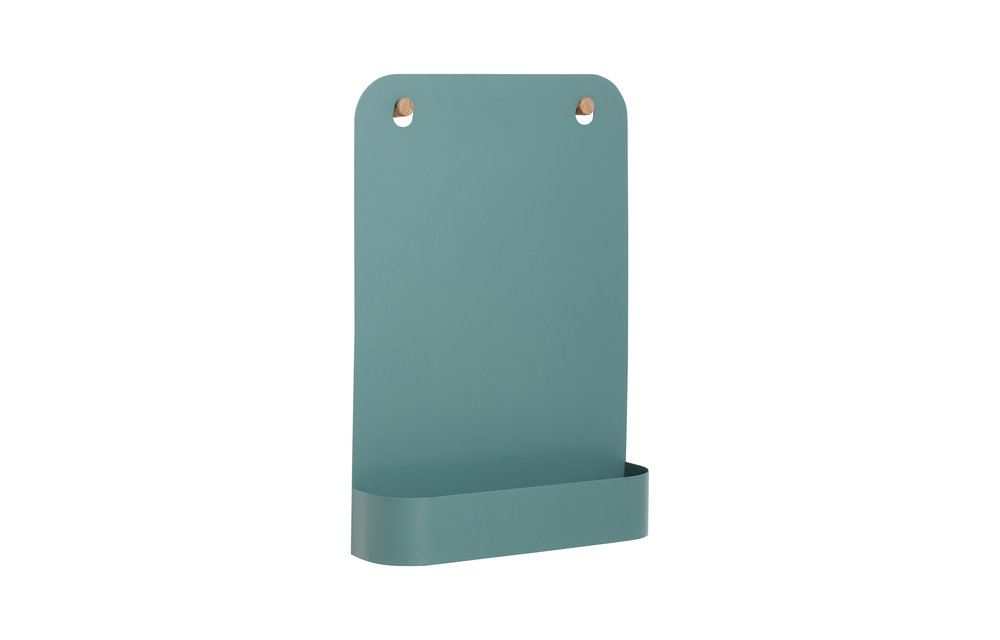 Magnetisch schoolbord met knop, metaal / eik, groen