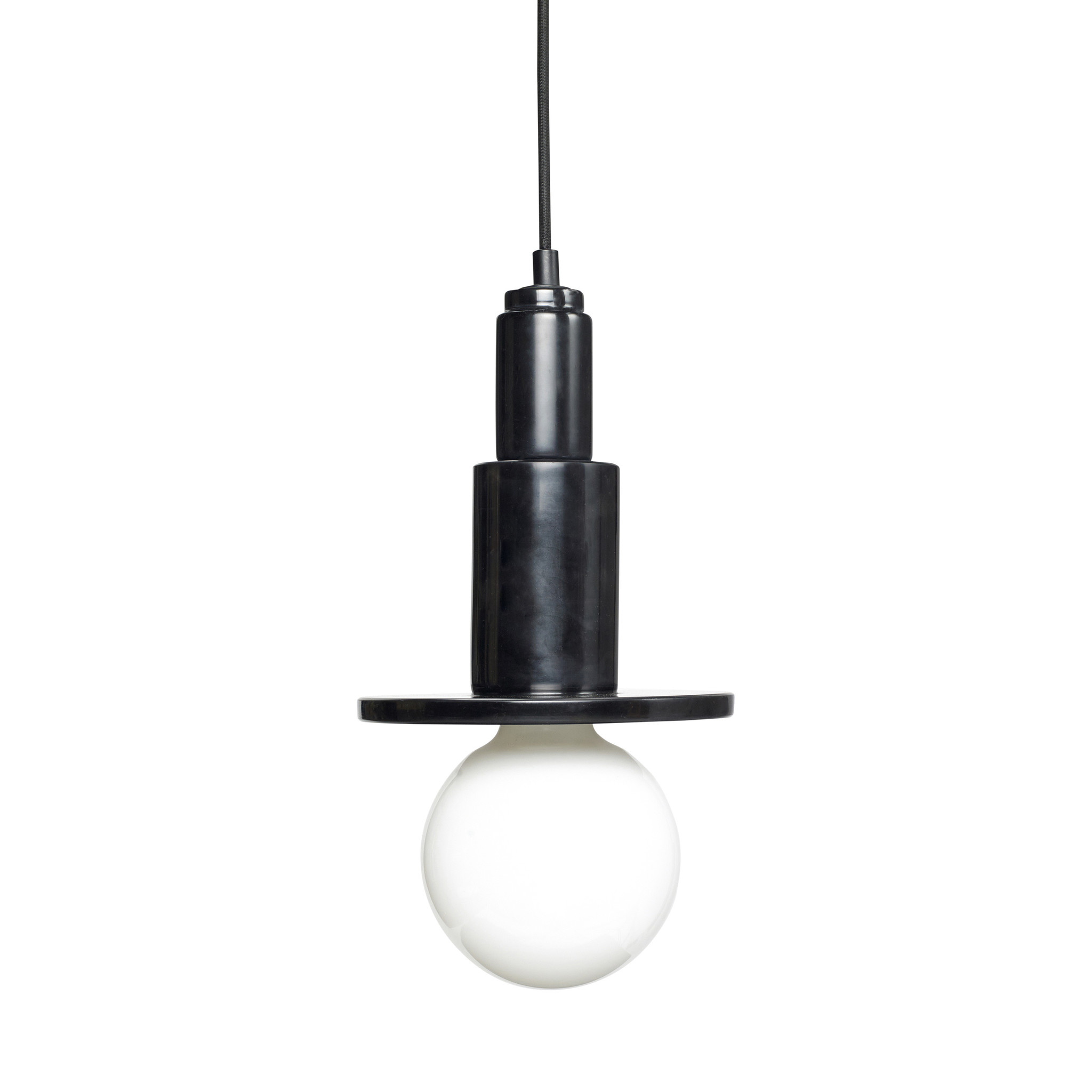 Hubsch Lamp met lamp, marmer, zwart-990815-5712772068977