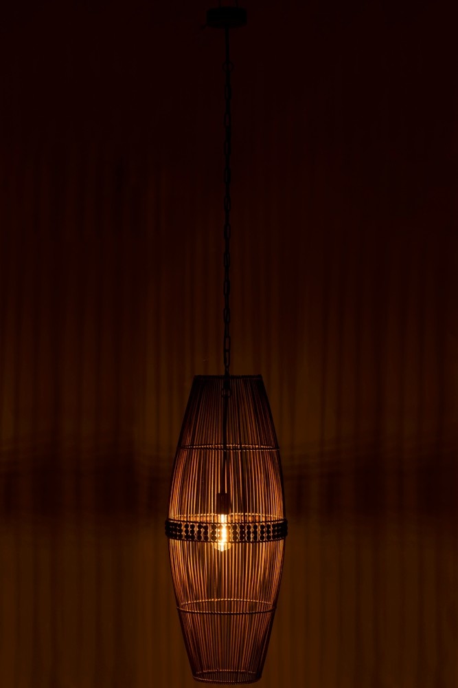 J-line Lamp Hanging Ona Bamboe Naturel-1415-5400924014155