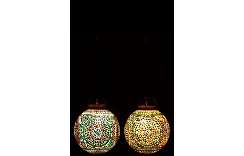 Hanglamp Eki Mozaiek Glas Mix Large Assortiment Van 2