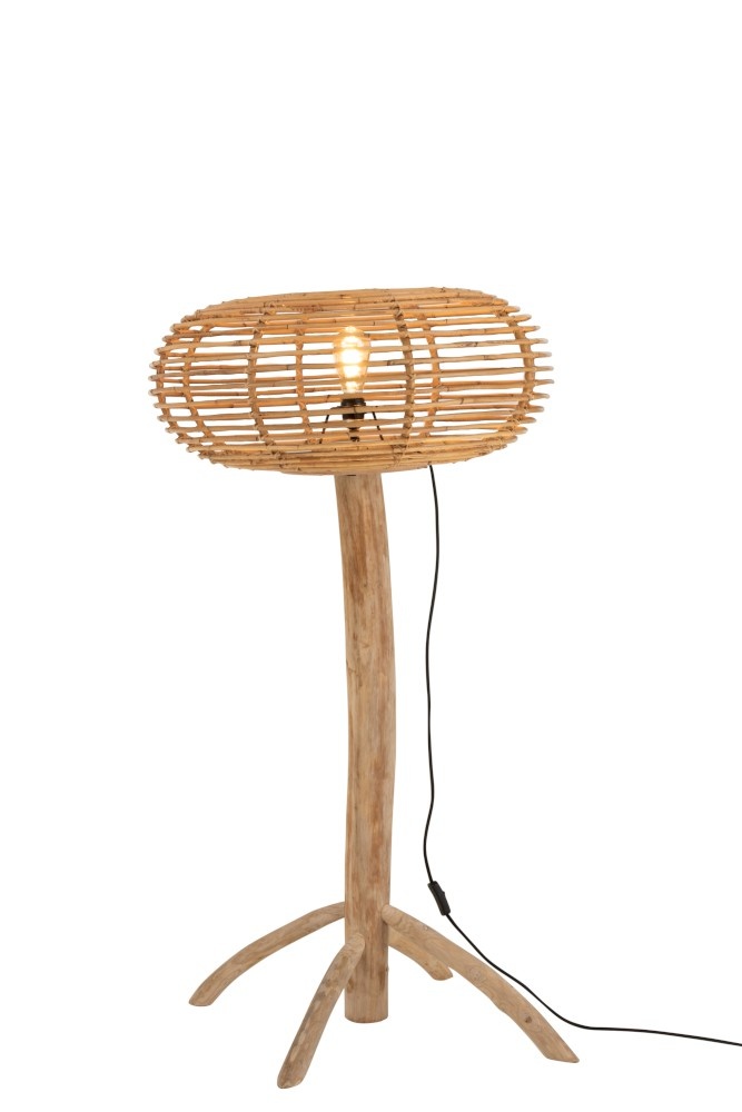 Bekijk Jline Lamp Staand Miye Rotan Teak Hout Naturel Small Gratis