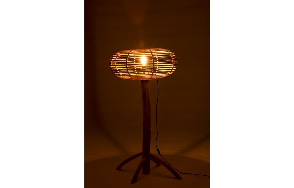 Bekijk Jline Lamp Staand Miye Rotan Teak Hout Naturel Small Gratis