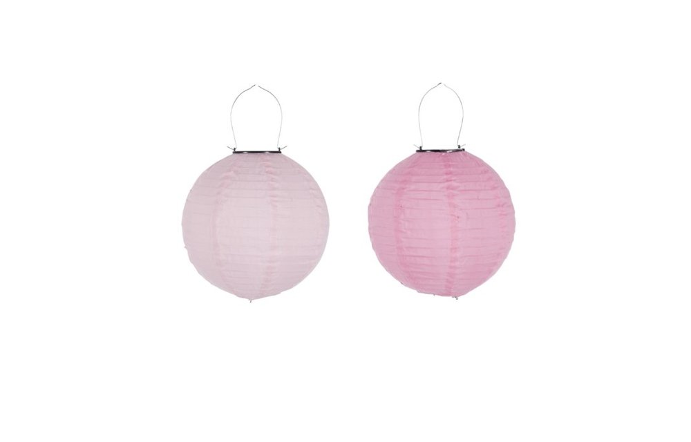 Lampion Led Zonne-Energie Roz/L Roz S25X25X25 Ass2