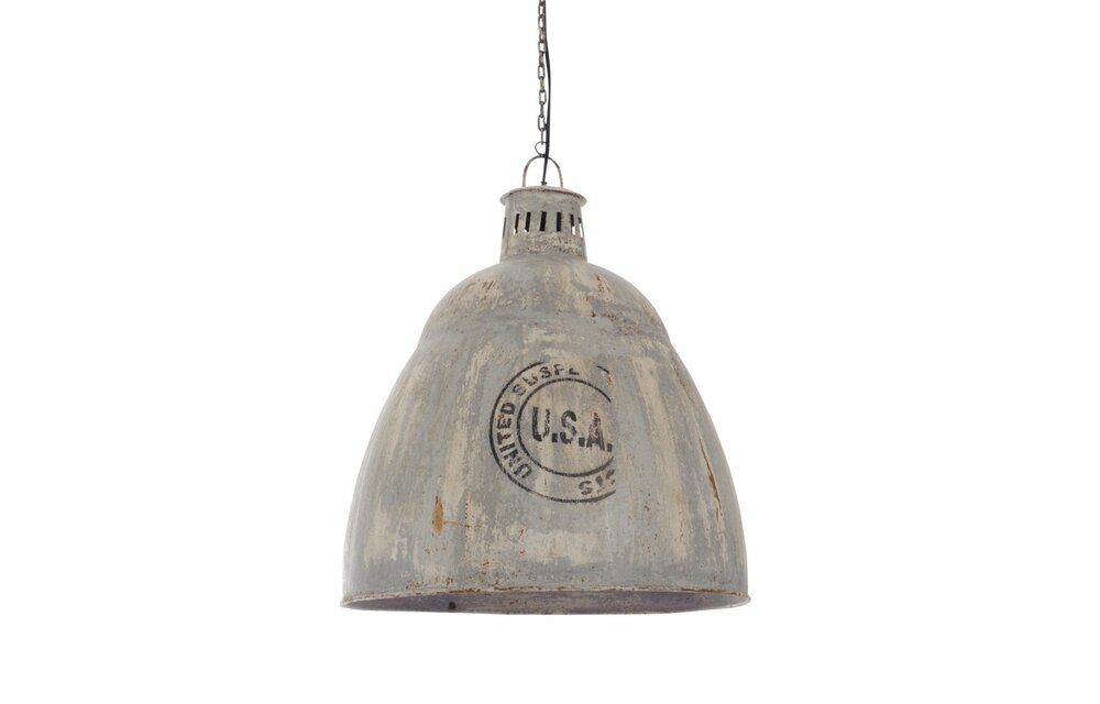 Hanglamp Usa E27 Metaal Grijs