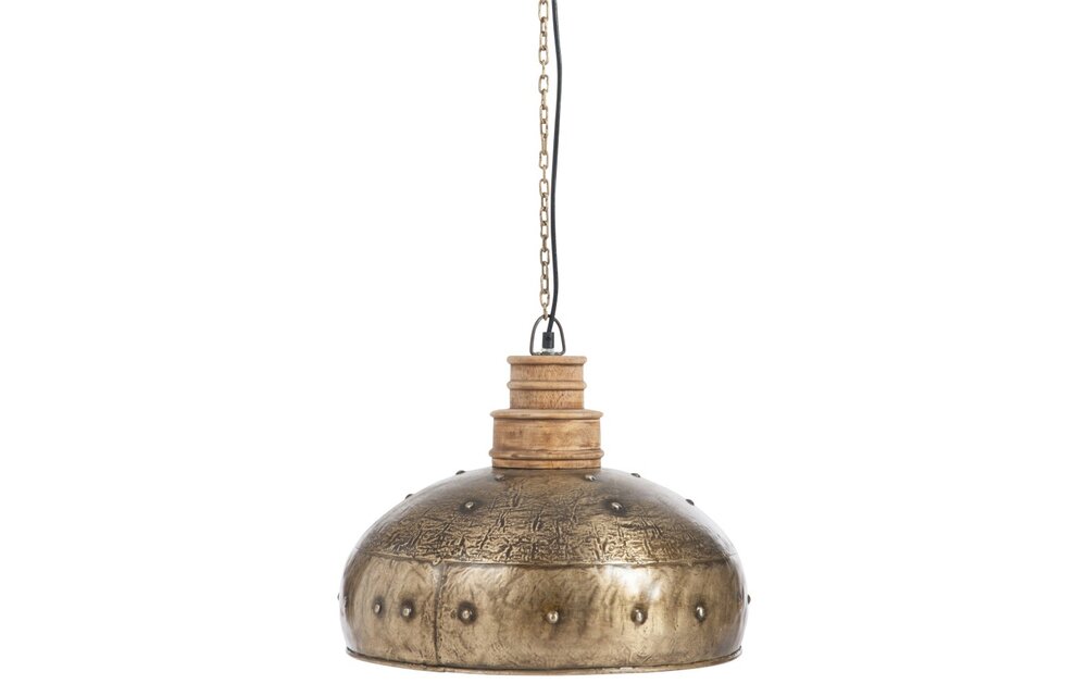 Hanglamp Rond Antiek Metaal Goud