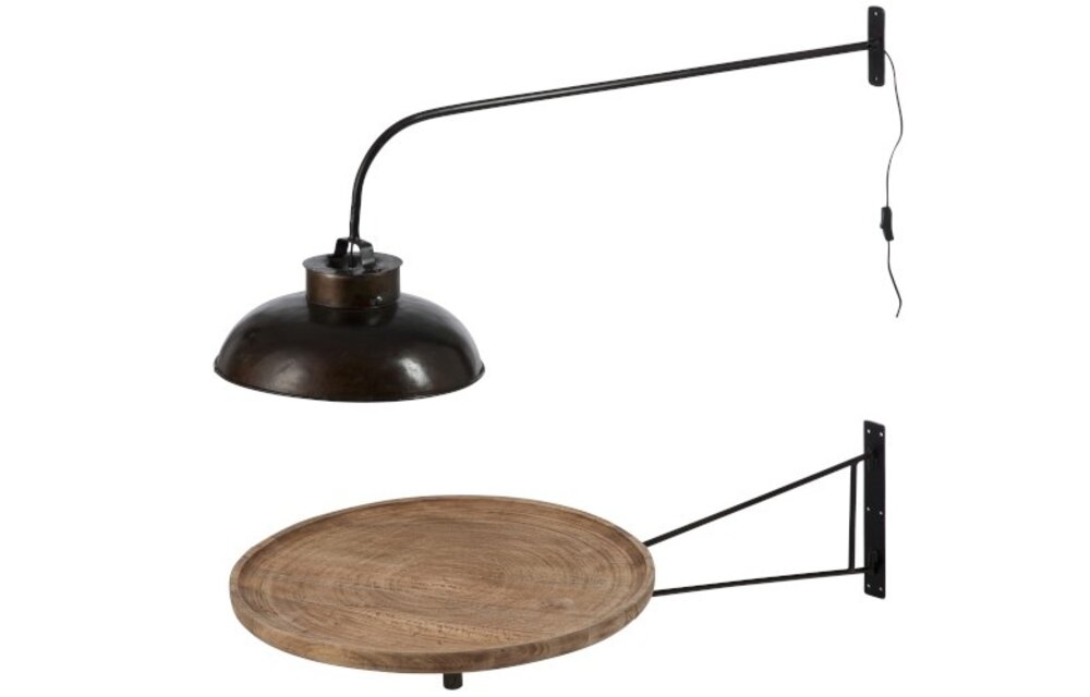 Muurlamp Lounge Metaal Zwart