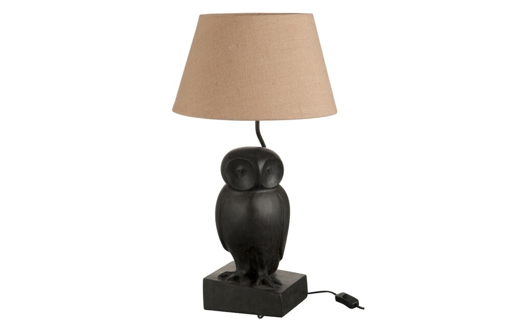 Lamp Uil Poly Donkerbruin