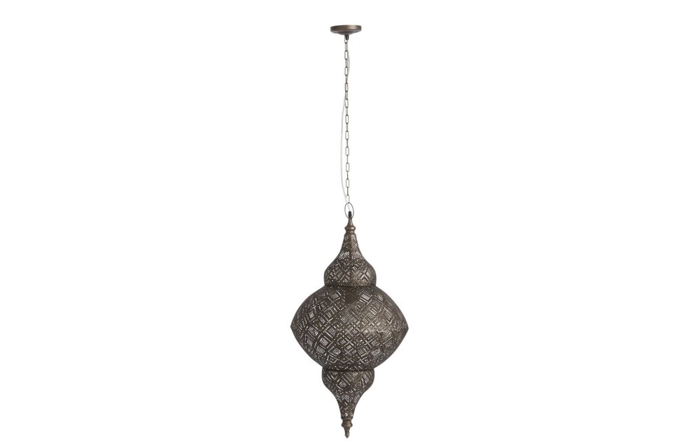 Lamp Oosters Metaal Large Antiek Bruin