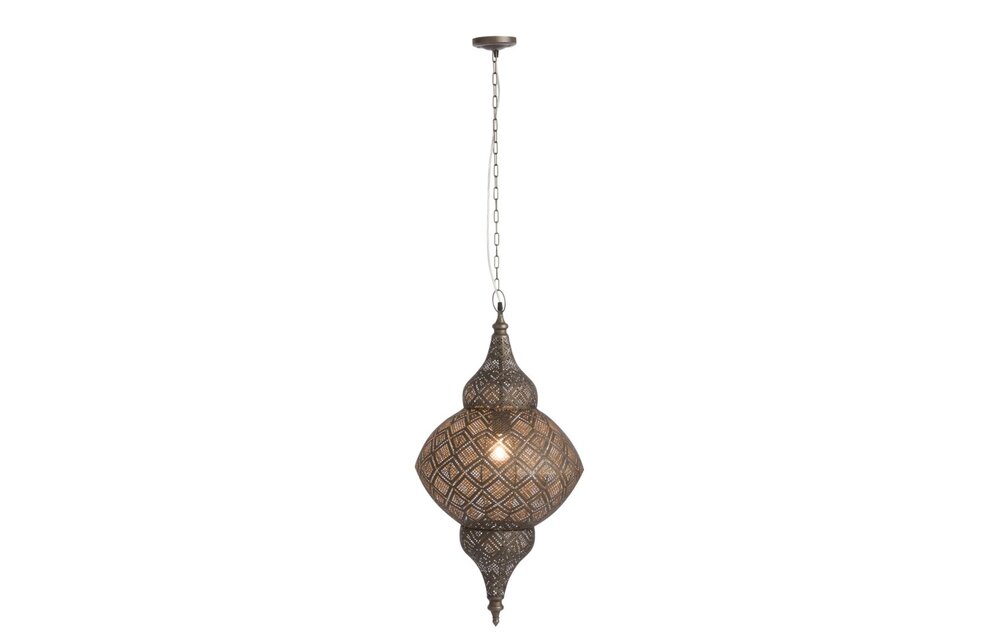 Lamp Oosters Metaal Large Antiek Bruin