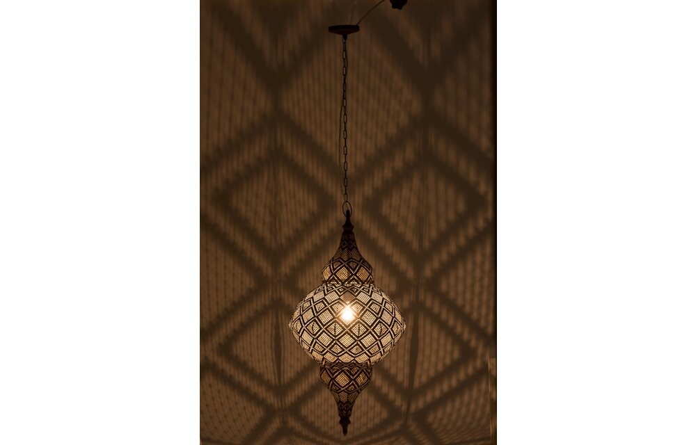 Lamp Oosters Metaal Large Antiek Bruin