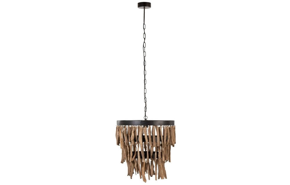 Luchter Rond 3 Lagen Hout Naturel