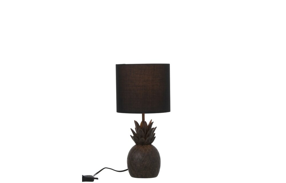 Lamp Ananas Polyresin Bruin