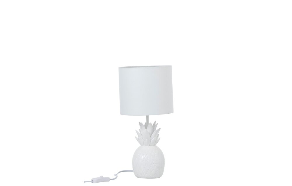Lamp Ananas Polyresin Wit
