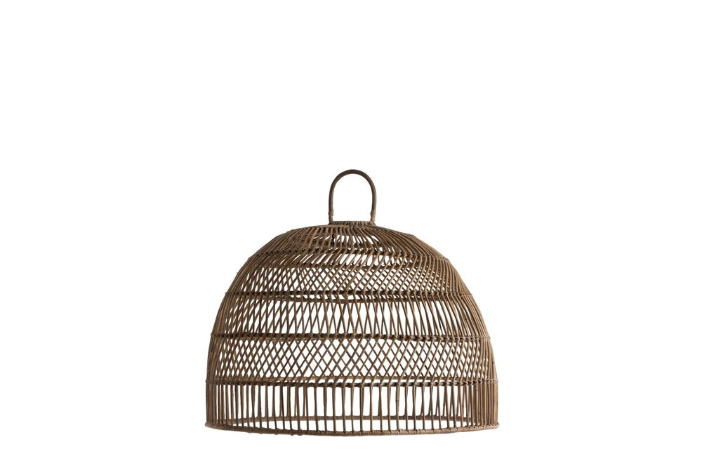Lampkap Bol Groot Rotan Naturel