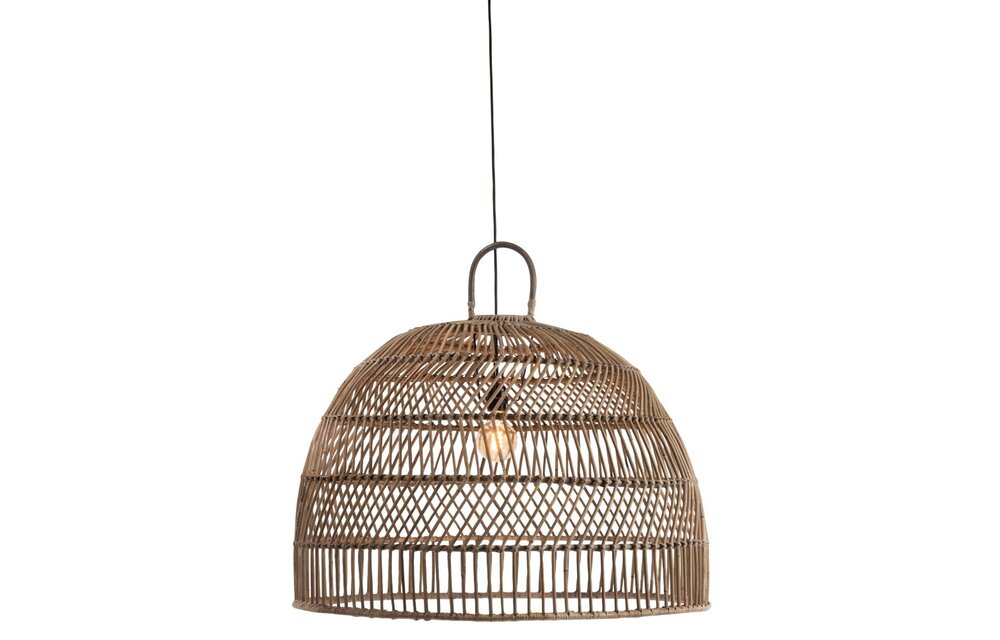 Lampkap Bol Groot Rotan Naturel