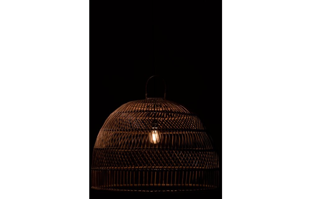 Lampkap Bol Groot Rotan Naturel