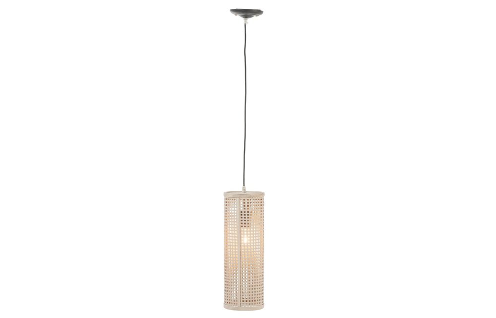 Lamp Hang Raster Rond Bamboe Beige Small