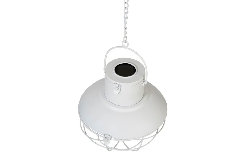 Lamp Led Hang Zonnepaneel Metaal/Glas Wit