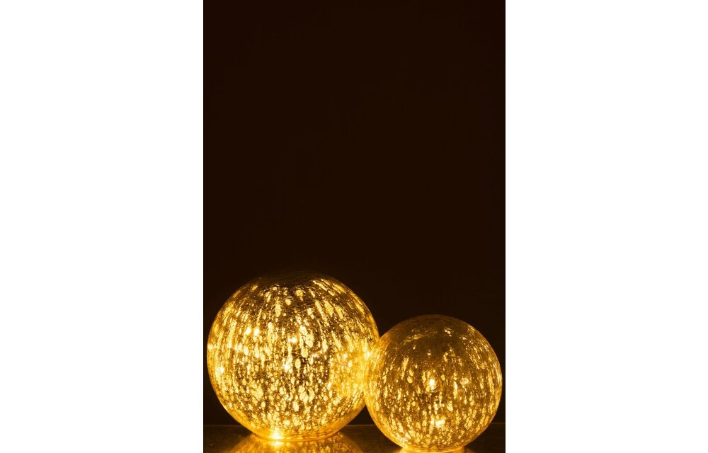 Bal Led Glas Zilver Large