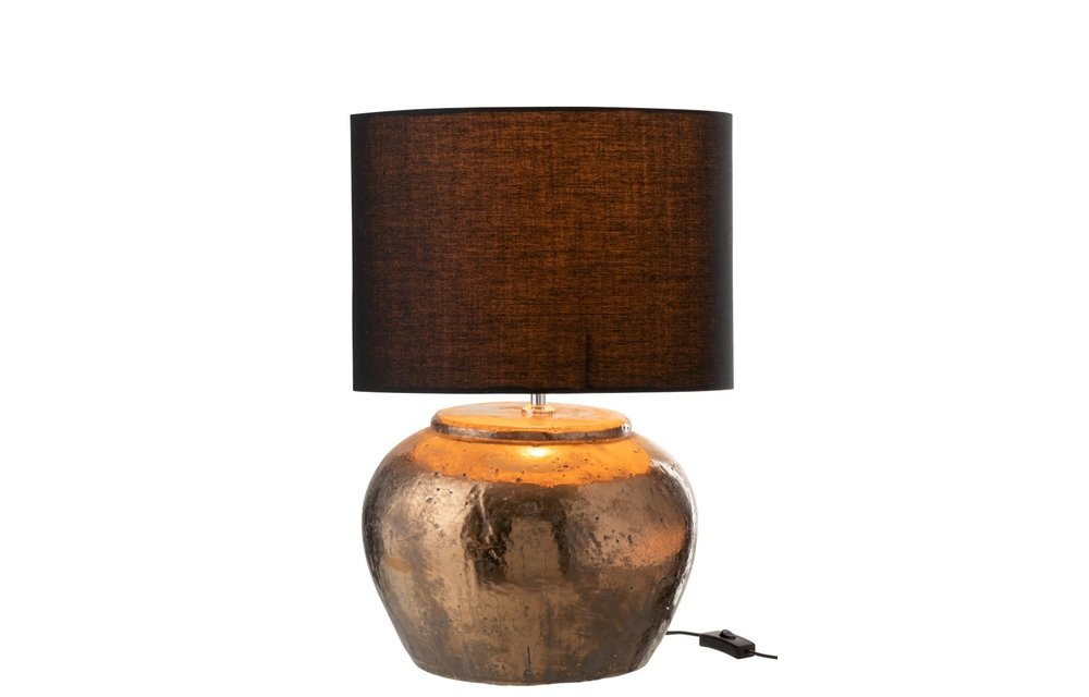 Lampvoet+Kap Aardewerk Brons Large