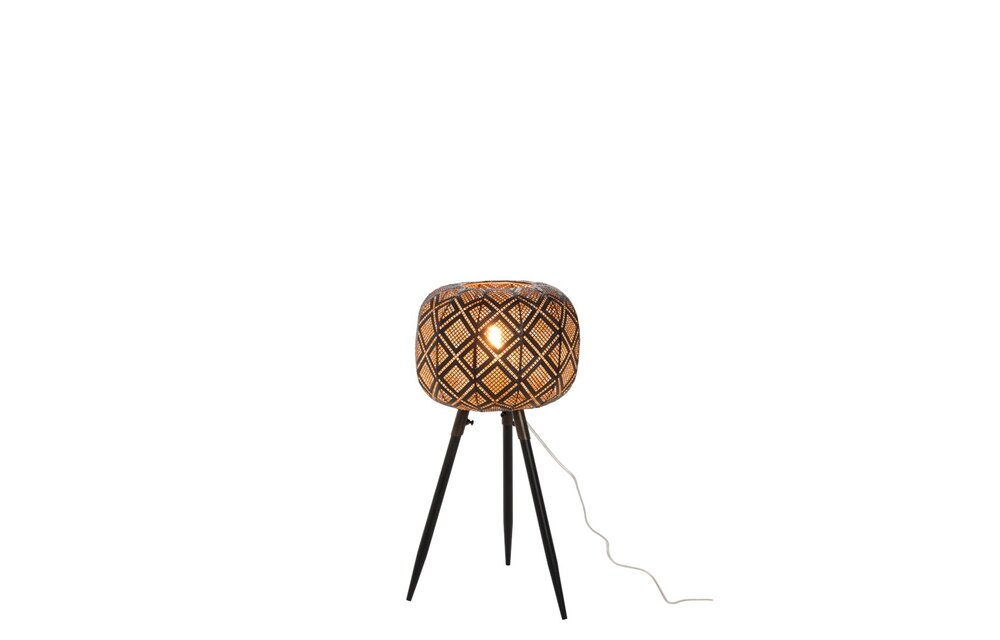 Lamp Oosters Tripod IJzer Zwart Small