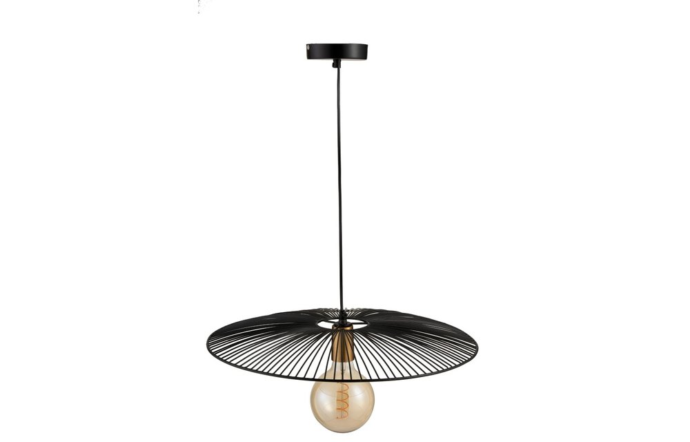 Hanglamp Lijnen Metaal Zwart Large