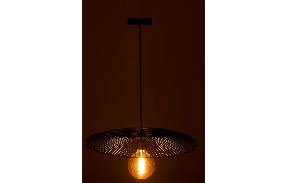 Hanglamp Lijnen Metaal Zwart Large