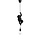 Hanglamp aap - monkey lamp - zwart kunststof