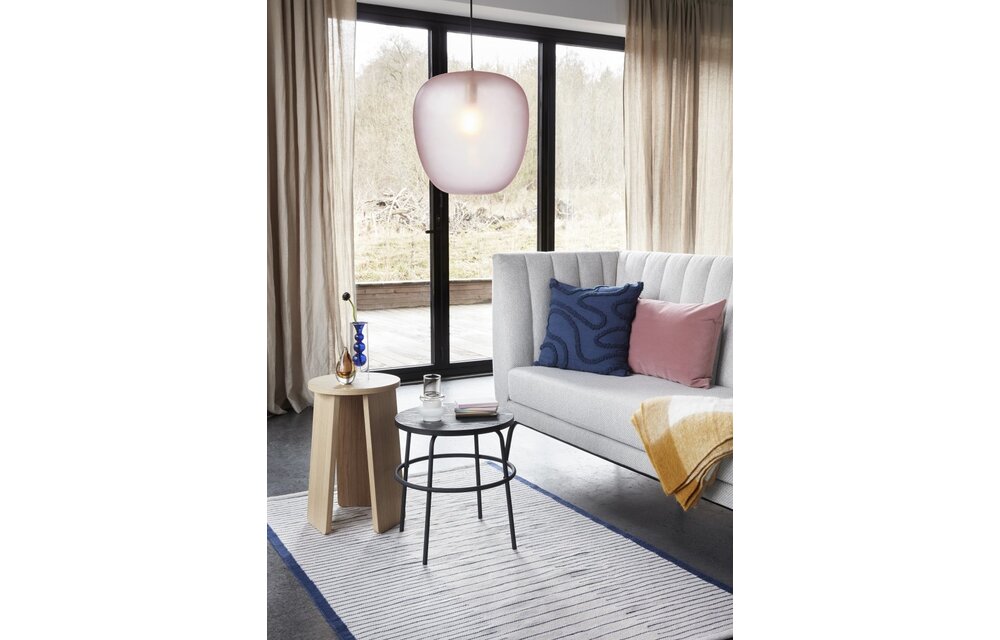 Vaas, glas, amber / blauw / roze, set van 3