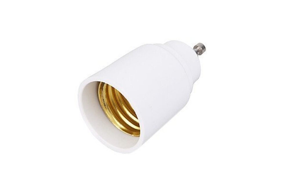 Verloopfitting GU10 naar E27 wit max. 60W