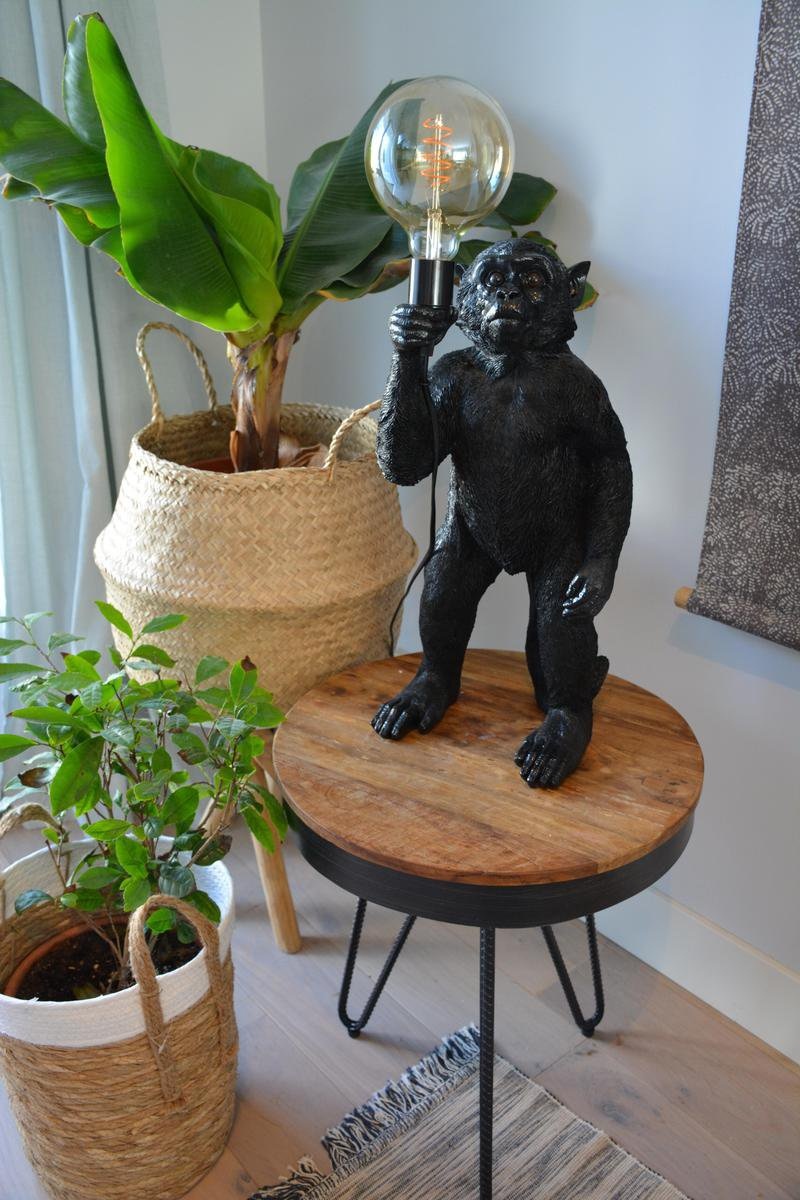 Tafellamp aap monkey lamp zwart Winkel voor Thuis