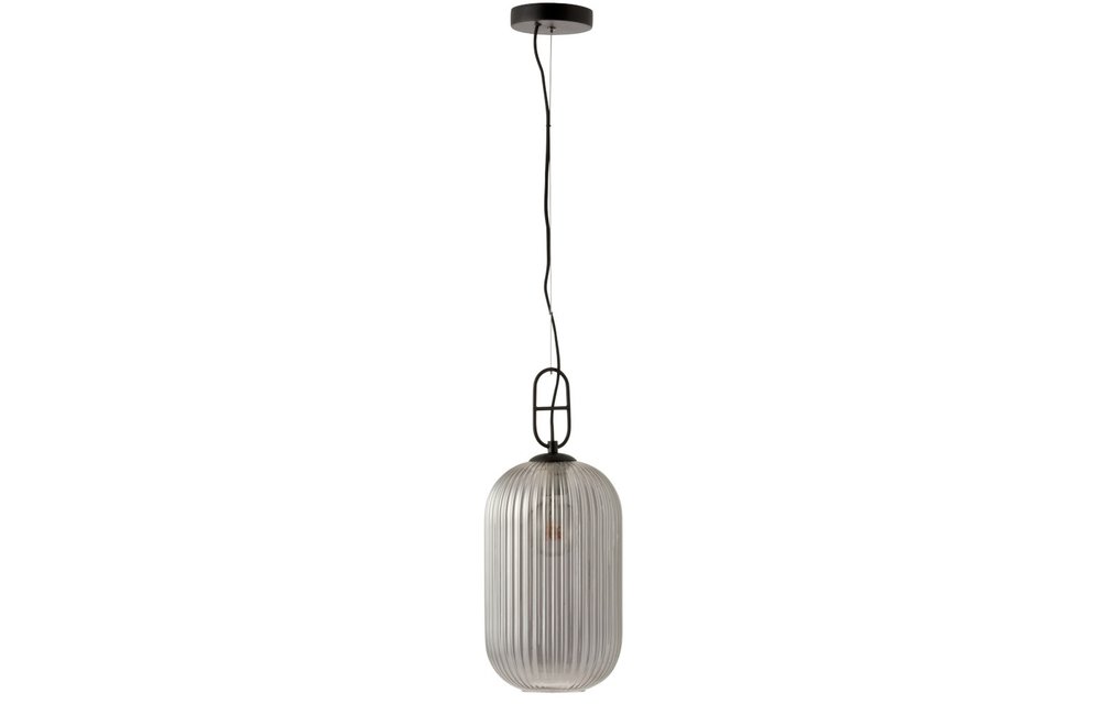 Hanglamp Yufo Lang Glas/Marmer Grijs/Zwart (5742)