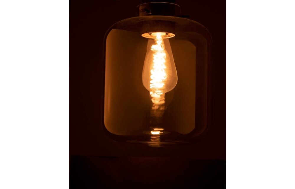 Hanglamp Kiyu Glas/Staal