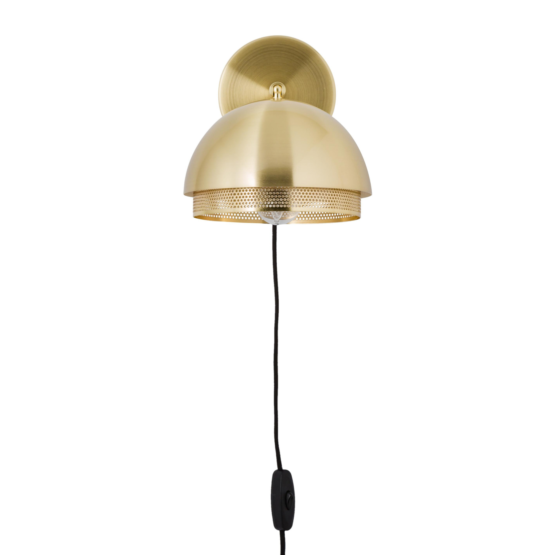 Hubsch wandlamp - goud metaal - E14/15W - ø21 x 28 cm-990708-5712772067208