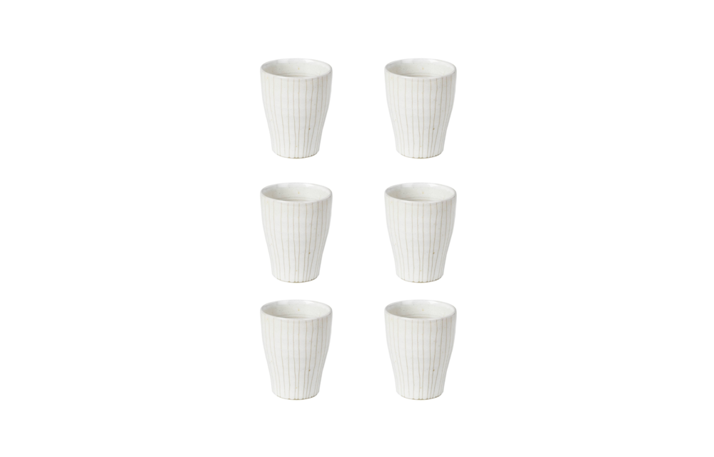 beker Copenhagen espresso - ivoor/crème aardewerk - 100 ml - set van 6