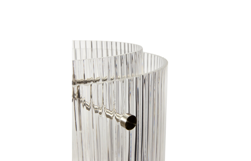 Hanglamp helder glas/metaal/nikkel ø 41 cm