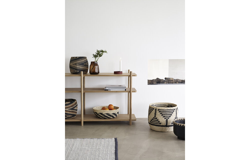 Mand, zwart / natuur, set van 2