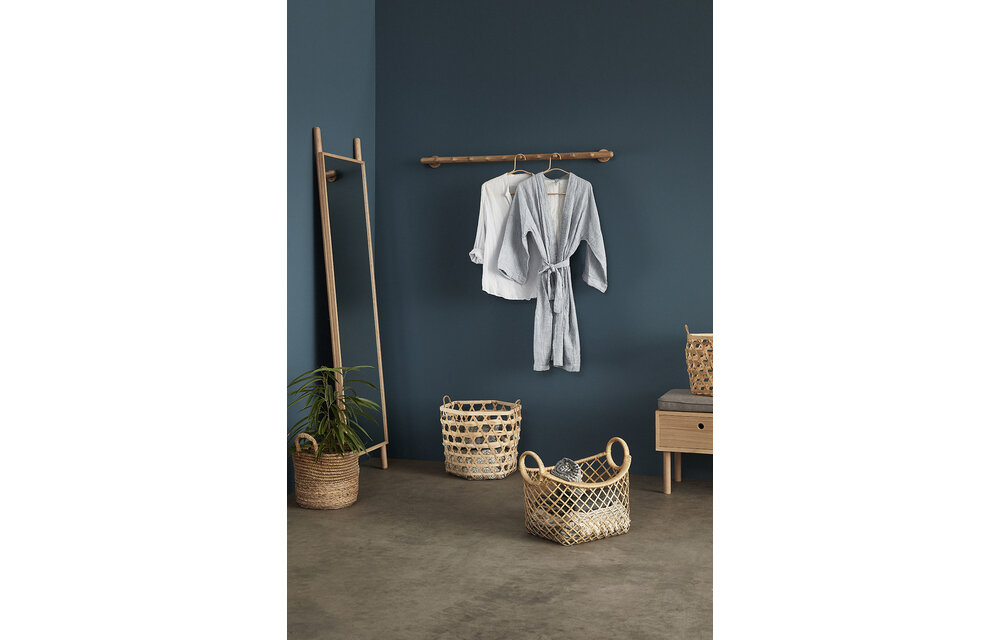 Mand, rotan, ovaal, natuur, set van 2