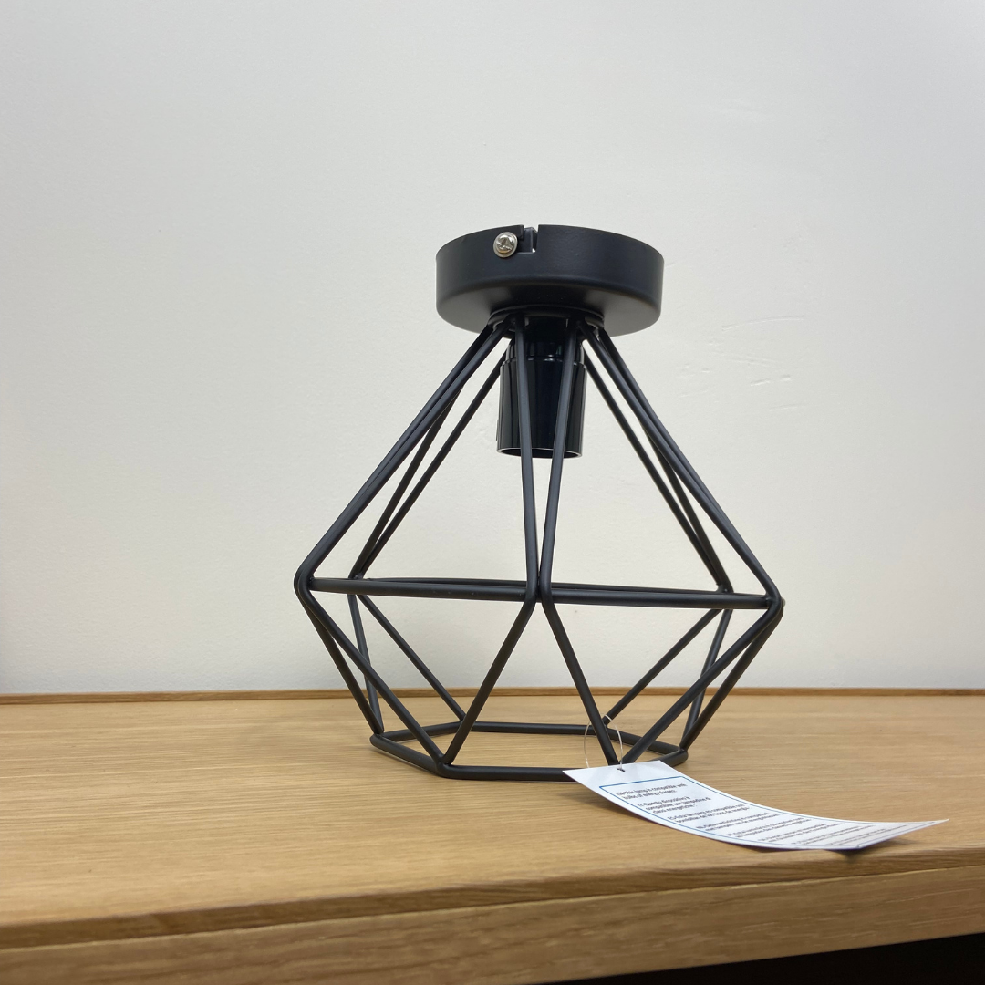 Minder dan kolf Vaag Urban Interiors plafondlamp Wire - zwart metaal - ø 22 cm - Winkel voor  Thuis