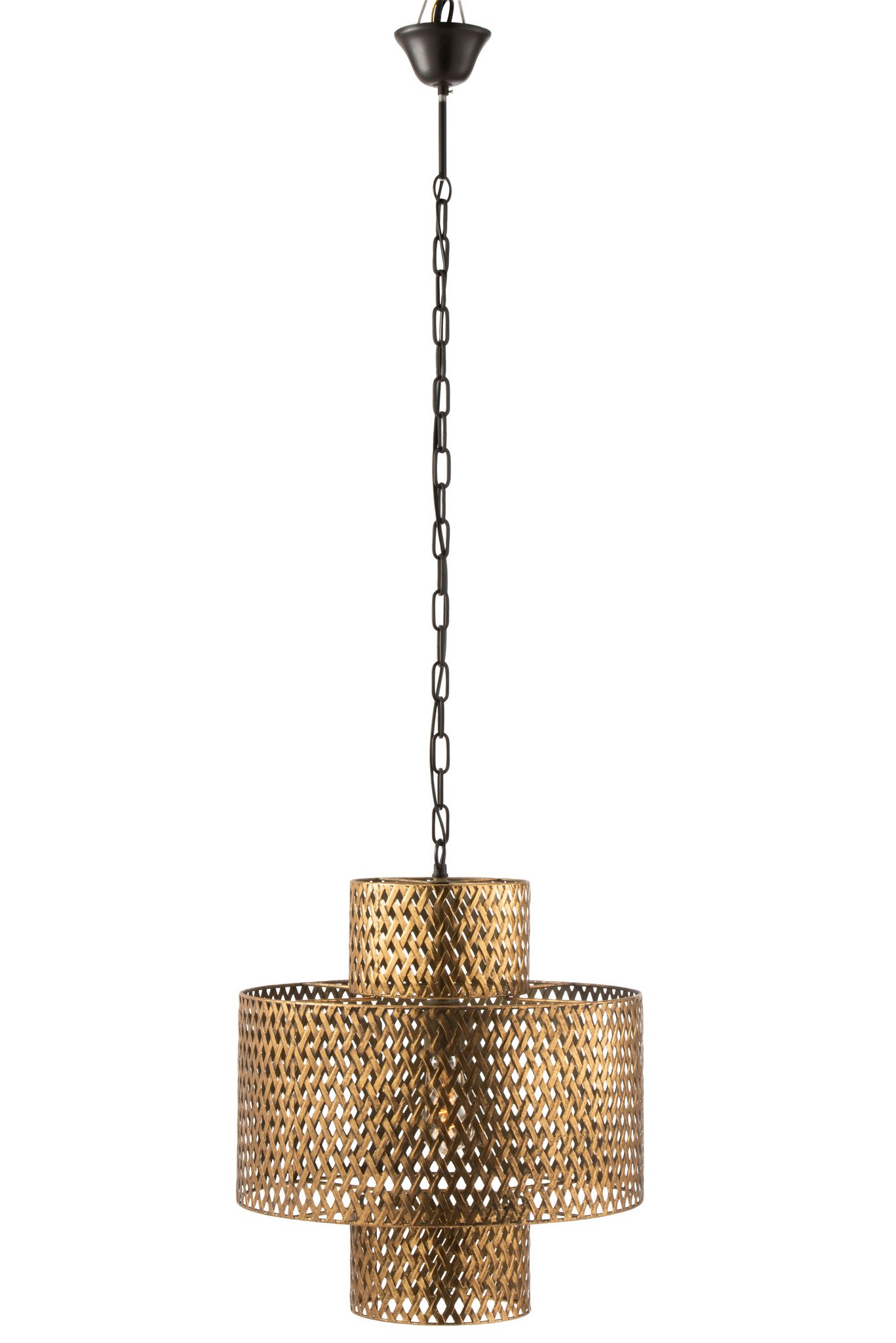 J-line Hanglamp Breed Antiek Zink Goud (7814) - cm Winkel voor Thuis