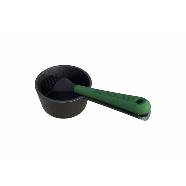 Big Green Egg Gietijzeren Sauspan met Siliconen Kwast