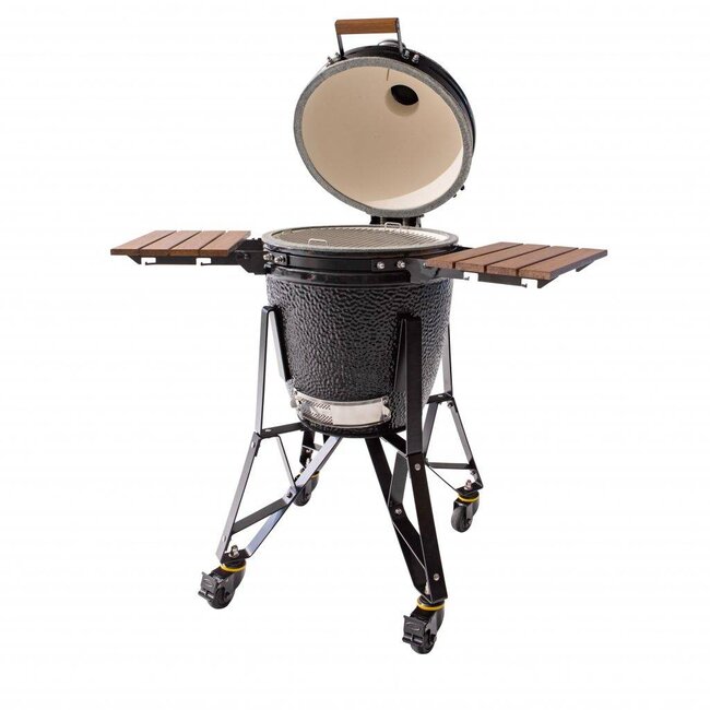 The Bastard kamado’s en BSTRD Medium Complete keramische kamado BBQ met Complete Multilevel Cooking System en onderstel